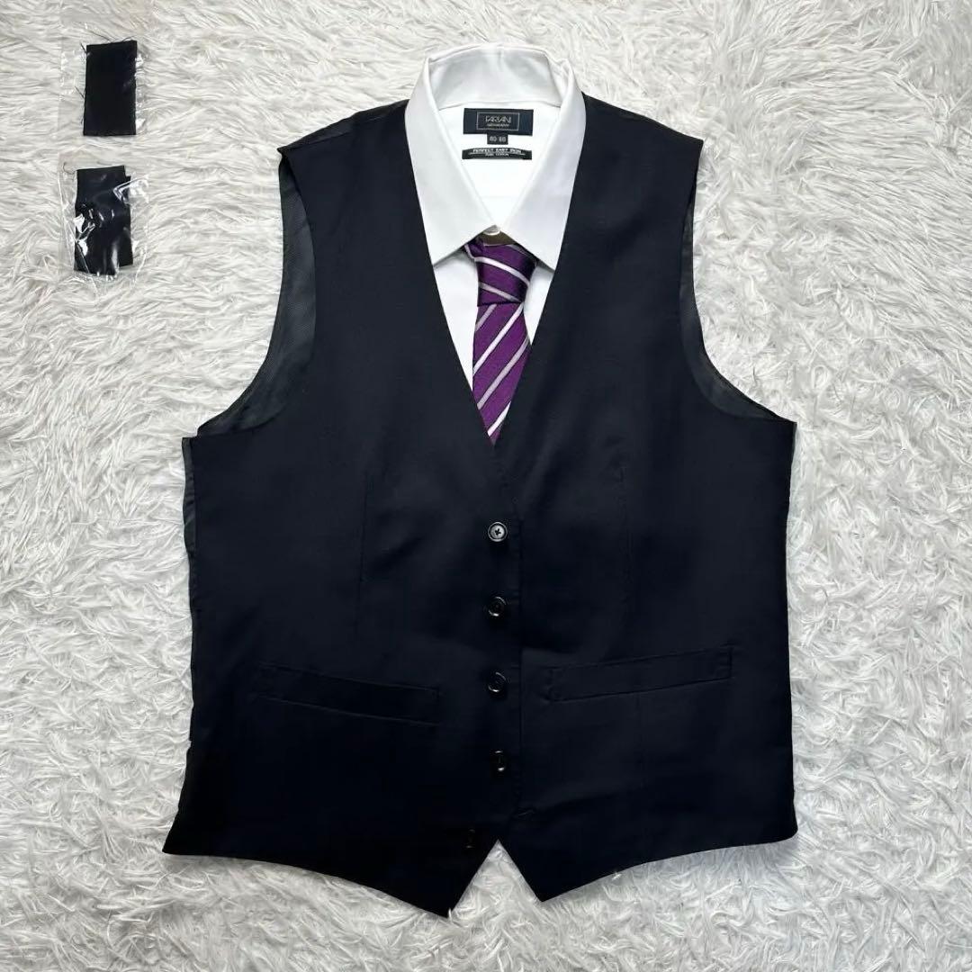 別注 未使用級 トゥモローランド ピルグリム×ゼニア 3ピース 光沢 黒 44