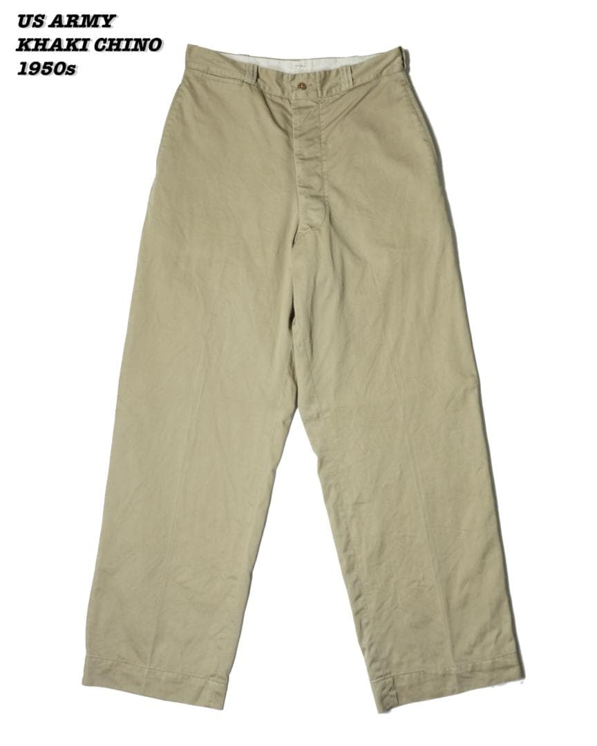 パンツ US ARMY KHAKI CHINO TROUSERS 1950s W31
