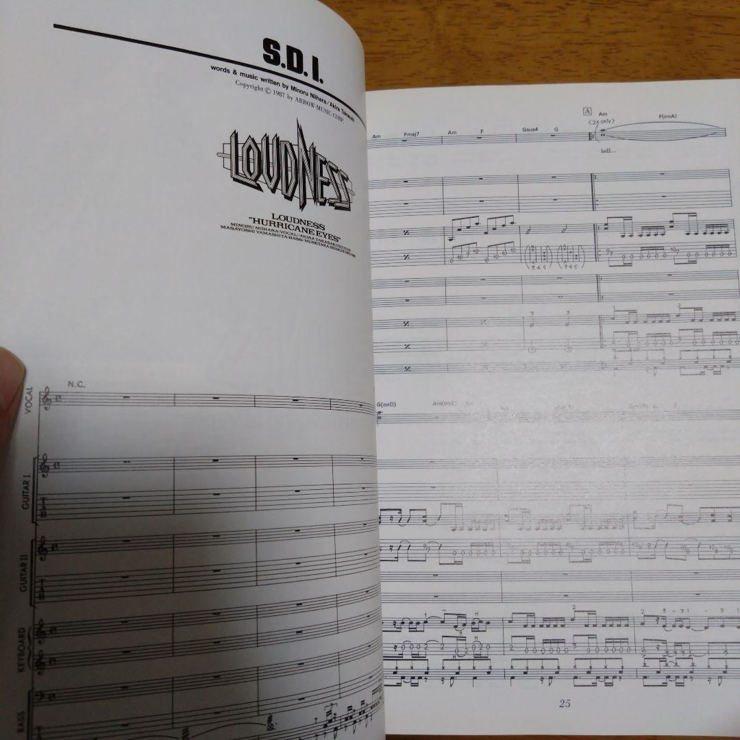 LOUDNESS \"HURRICANE EYES\" スコアブック