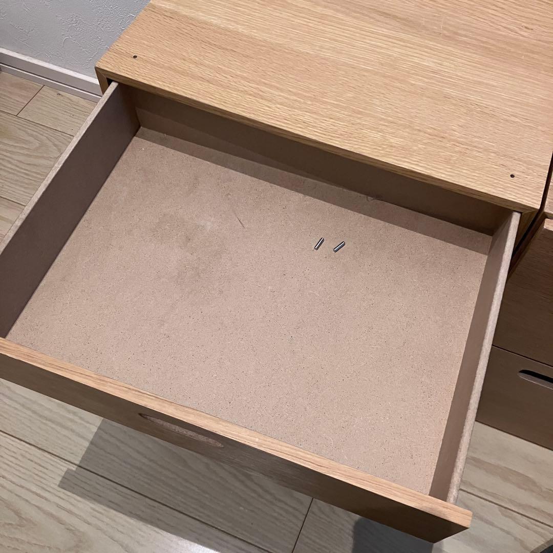 【MUJI 無印良品】 収納 2個セット スタッキングチェスト・引出し オーク