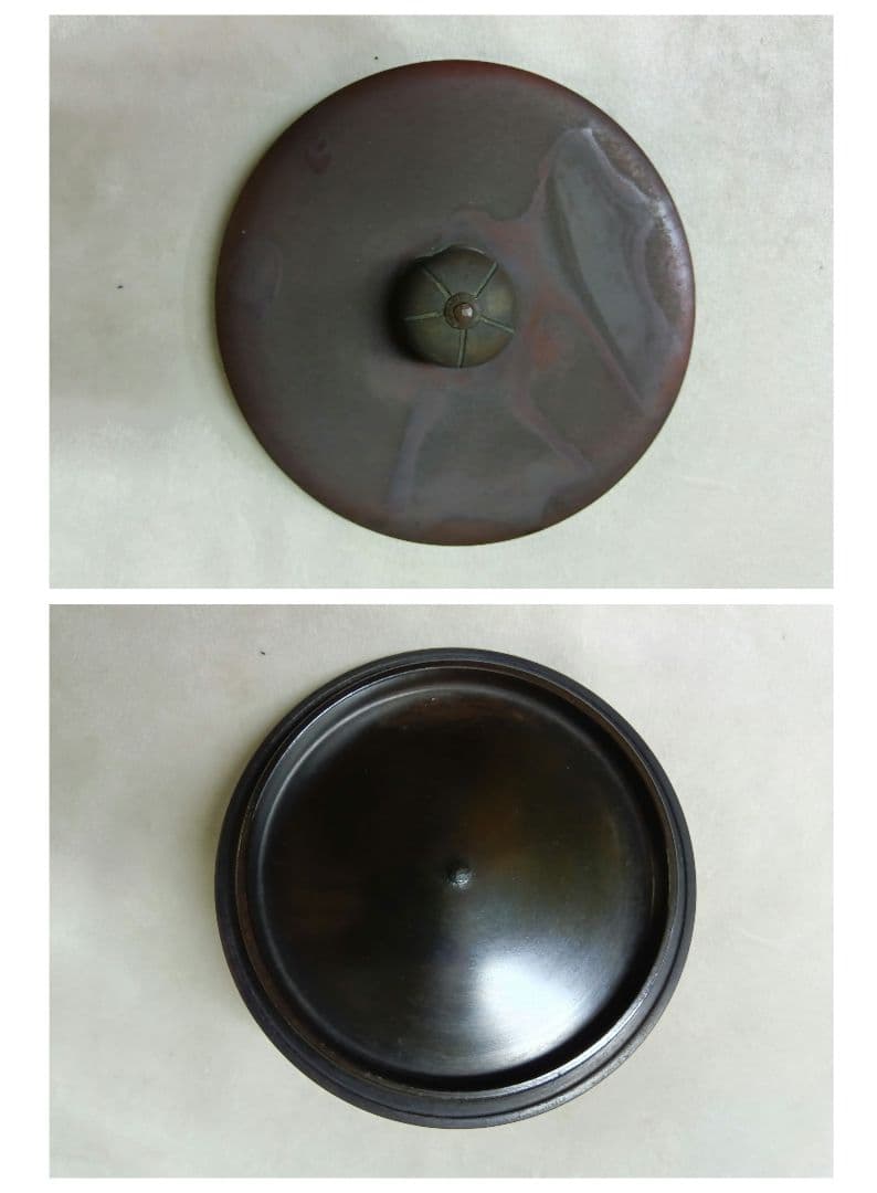 茶道具　唐銅朝鮮風炉　茶釜セット　レトロ　和室　伝統文化　真形釜　鉄瓶