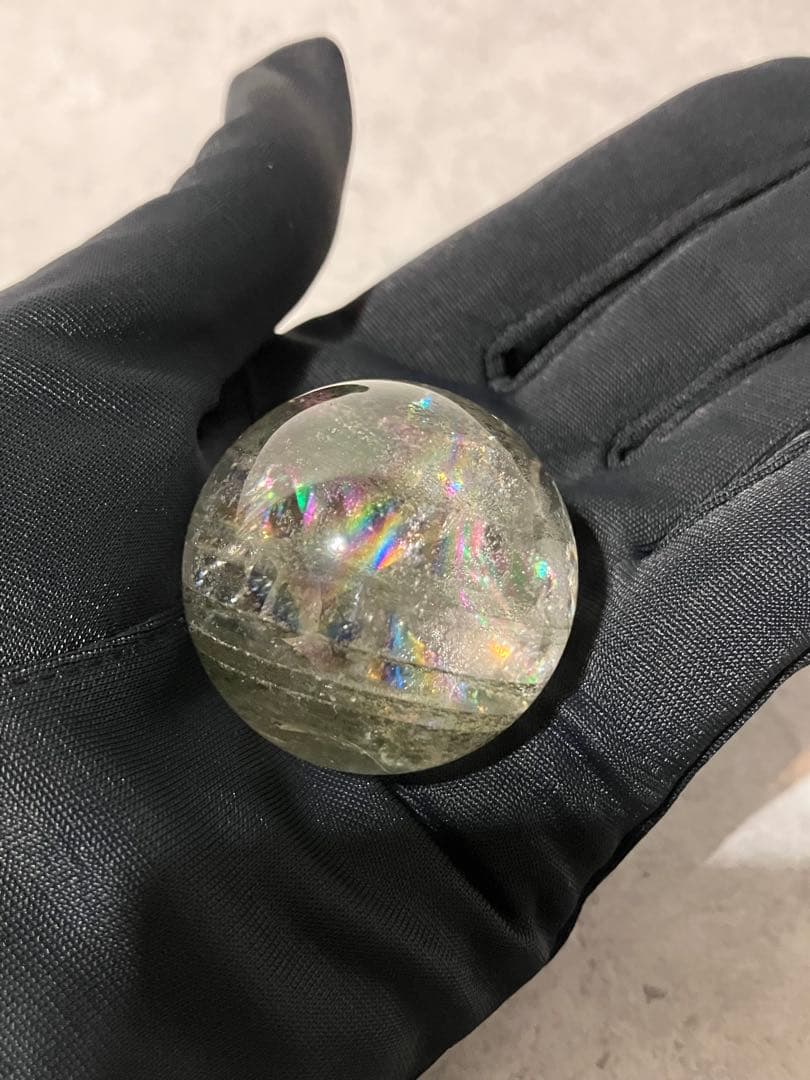 希少　高品質　千畳　グリーンガーデンクォーツ　スフィア