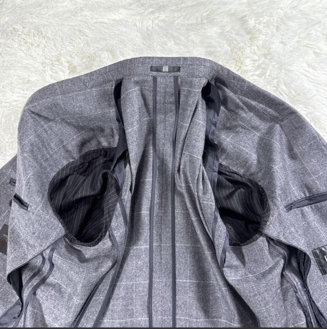 【イタリア生地】美品 スーツセレクト カノニコ スーツ ウィンドーペン AB7