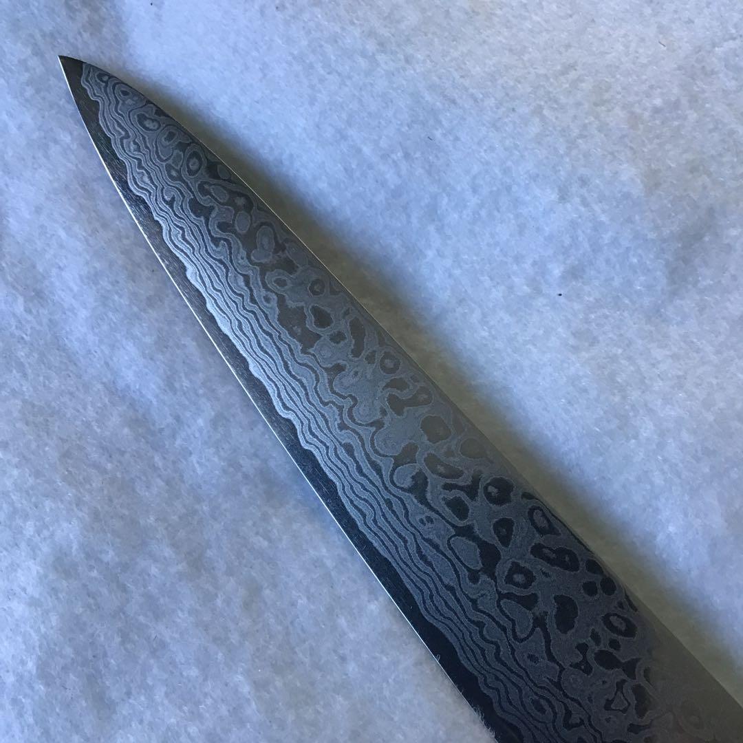 八重桜・業務用スジ引8寸・ZA18ダマスカス鋼