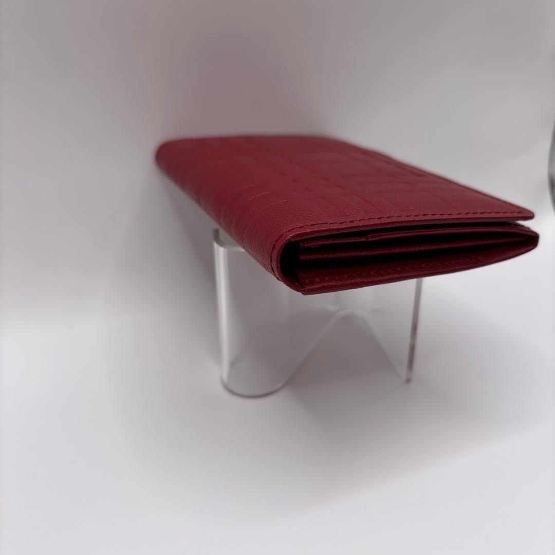 【極美品】　BURBERRY 名刺入れ　カードケース　エンボス　レッド　レザー