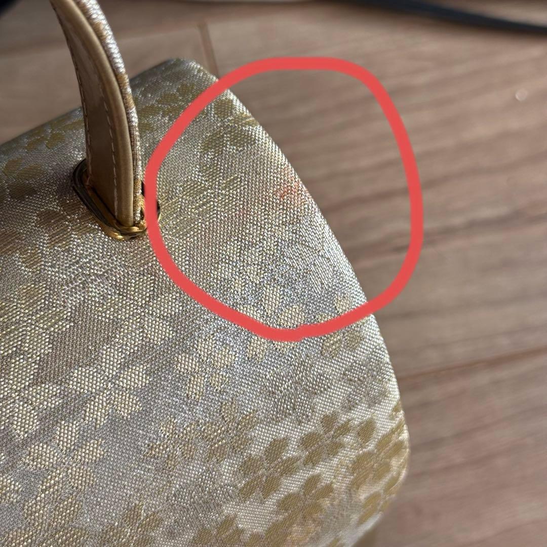 美品　草履　バッグ　着物　浴衣　和装　金　ゴールド　和装用バッグ