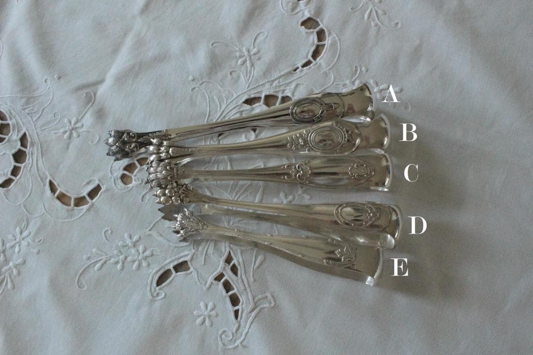 【B】シルバーコーティングのトング/野獣の足・フランスアンティーク