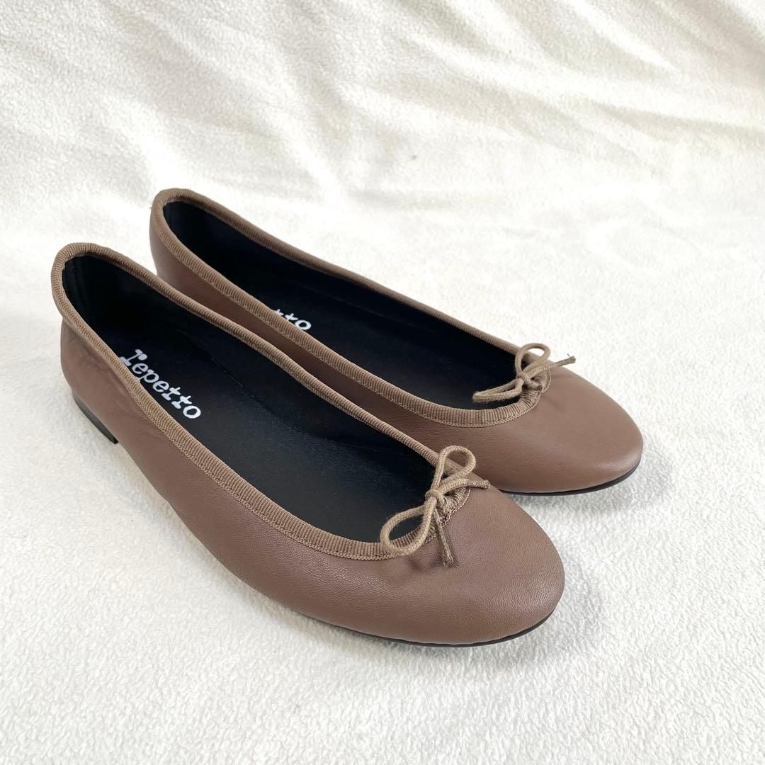 極美品・未使用級✨レペット フラット バレエシューズ レザー モカ 36.5