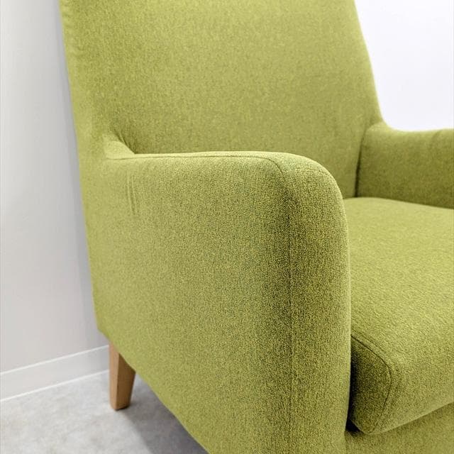 フランフラン廃番ライトグリーンハイバックソファ1シーター